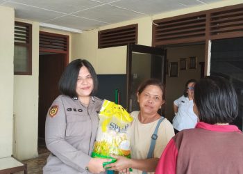 GPM Polsek Siantar Selatan Disambut Antusias, 100 Karung Beras SPHP Ludes Terjual