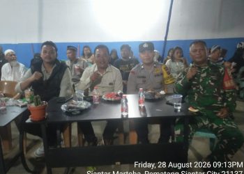 Perkuat Sinergi dengan Masyarakat, Polsek Siantar Martoba Hadiri Malam Kebersamaan SPPG Pondok Sayur