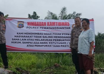 Polsek Siantar Martoba Perkuat Kamtibmas, Spanduk Imbauan Dipasang di Gurilla