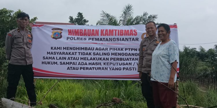 Polsek Siantar Martoba Perkuat Kamtibmas, Spanduk Imbauan Dipasang di Gurilla