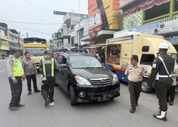 Tertib Pajak Kendaraan, Sat Lantas Polres Pematangsiantar Gelar Razia Gabungan di Jalan Merdeka