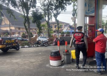 Cegah Guantibmas di SPBU, Polres Pematangsiantar Intensifkan Patroli dan Monitoring