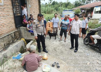 Warga Lapor via Call Center 110, Polsek Siantar Martoba Bergerak Cepat Tangani Perempuan Linglung di Gang Selamat