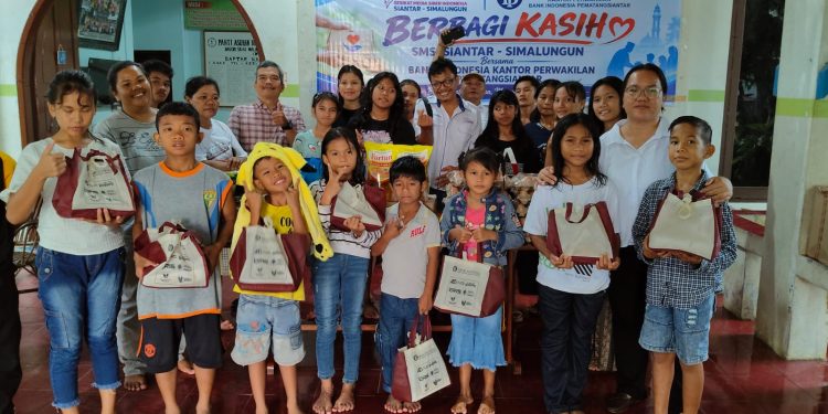 Jelang Pelantikan, SMSI Siantar Simalungun Gandeng Bank Indonesia Pematangsiantar Berbagi Kasih di Panti Asuhan