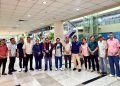 Pengurus Sumut Sambut Kedatangan Ketum SMSI Firdaus di Bandara Kualanamu
