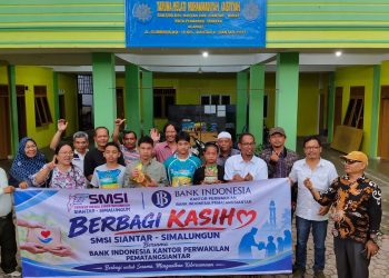 H-1 Pelantikan, SMSI Siantar-Simalungun dan BI Berbagi Kasih ke Panti Asuhan Taruna Melati Muhammadiyah