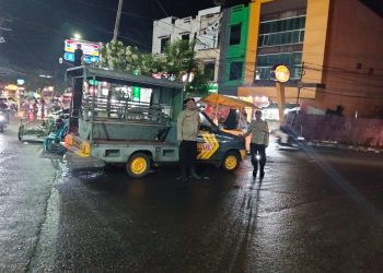 Blue Light Patrol Polsek Siantar Barat Menyusuri Sejumlah Lokasi, Situasi Tetap Kondusif