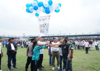 ‎Meriahkan Hari Jadi ke-81 Taput, Bupati JTP Hutabarat Resmi Buka Turnamen Sepak Bola Bupati Cup 2026