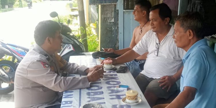 Jalan Pisang Jadi Sasaran Sambang, Bhabinkamtibmas Siantar Marihat Tekankan Waspada Curanmor