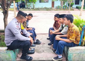 Cegah Tawuran dan Balap Liar, Bhabinkamtibmas Siantar Marihat Sambangi Pelajar