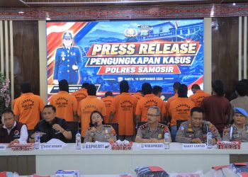 Polres Samosir Ungkap Sejumlah Kasus, dari Narkotika hingga Pembalakan Liar dan Pemerasan