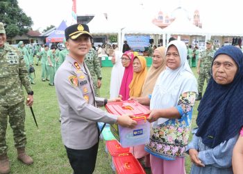 Kapolres Simalungun Hadiri Bazar Murah HUT ke-81 TNI, Perkuat Sinergitas TNI-Polri