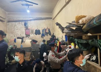 Dukung Penertiban Rutan Labuhan Deli, Detasemen Gegana Brimob Polda Sumut Bersama Lintas Instansi Razia Blok Hunian