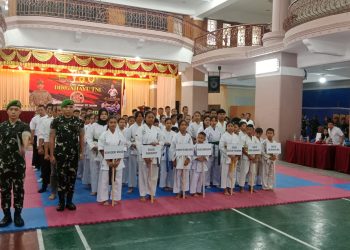 HUT TNI ke-81, Brigif TP 36/HM Gelar Kejuaraan Karate Full Contact Antar Pelajar