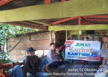 Bhabinkamtibmas Siantar Martoba Sambangi Warga Pondok Sayur, Gangguan Kamtibmas Diminta Segera Dilaporkan