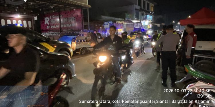 Geng Motor hingga Balap Liar Dibidik, Polres Pematangsiantar Gelar KRYD Sabtu Malam