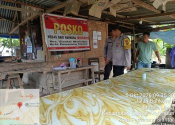 Bahkora II Dipantau! Polsek Siantar Marihat Perkuat Patroli Kampung Bebas Narkoba