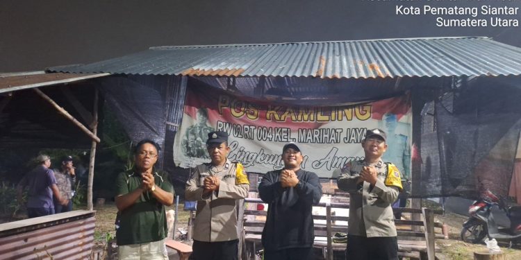 Malam-Malam, Polsek Siantar Marihat Sambangi Pos Kamling Gang PD Lewat SALING