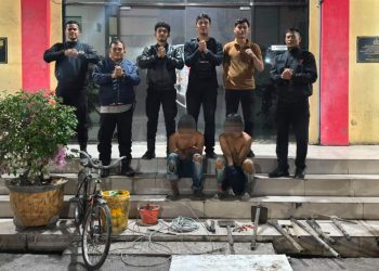 Patroli Dini Hari, Tim Macan Terkam Terduga 2 Pelaku Pencurian Kabel Fiber Optik