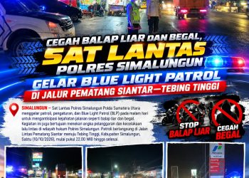 Cegah Begal dan Balap Liar, Sat Lantas Polres Simalungun Sisir Jalur Siantar–Tebing Tinggi pada Malam Hari