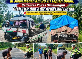 Laka Lantas di Tapian Dolok Lukai Lima Orang, Ipda Yancen Hutabarat Bergerak Cepat Olah TKP