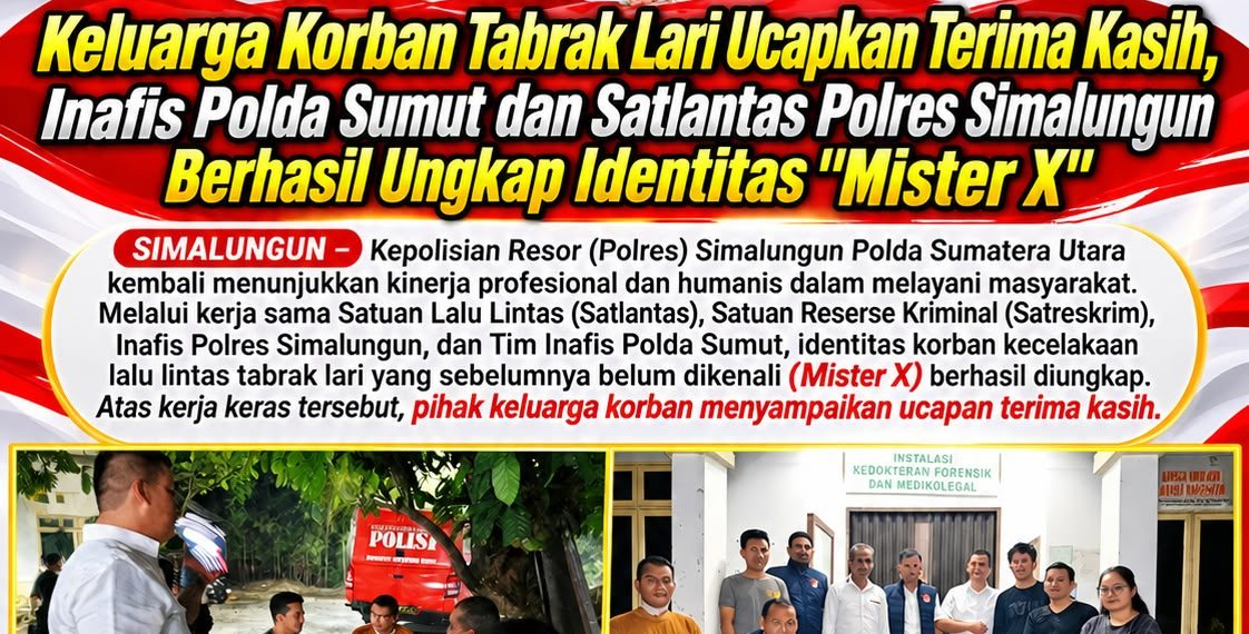 Ipda Yancen Hutabarat Pimpin Pengungkapan Identitas Mister X, Polisi Masih Buru Pelaku Tabrak Lari