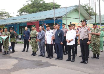Danyon C Pelopor Brimob Sumut Hadiri Penyambutan Satgas Pamtas Yonif 123/RJW, Perkuat Soliditas TNI-Polri