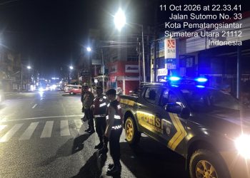 Patroli Blue Light hingga Tengah Malam, Polres Pematangsiantar Tindak Pelanggaran dan Cegah Tawuran