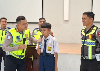 442 Siswa SMP Kalam Kudus Diedukasi Tertib Berlalu Lintas, Satlantas Polres Pematangsiantar Turun ke Sekolah